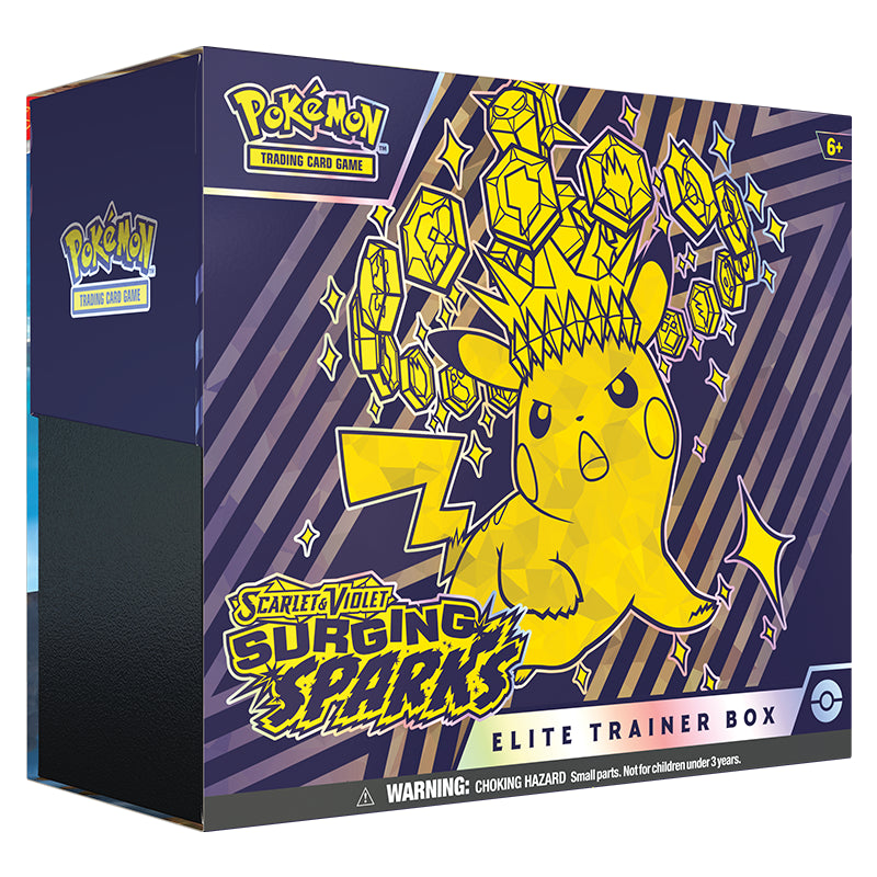 Pokémon TCG: Surging Sparks – Protezioni Deck (65 Pz) - Esclusive Elite Trainer Box